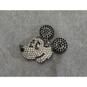 Vintage 80s Mickey Mouse Pave Crystal Brooch 1980s Butler & Wilson Retro Disney